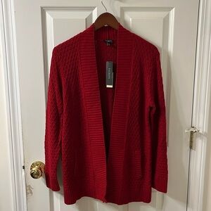 New with tags Talbots red cardigan